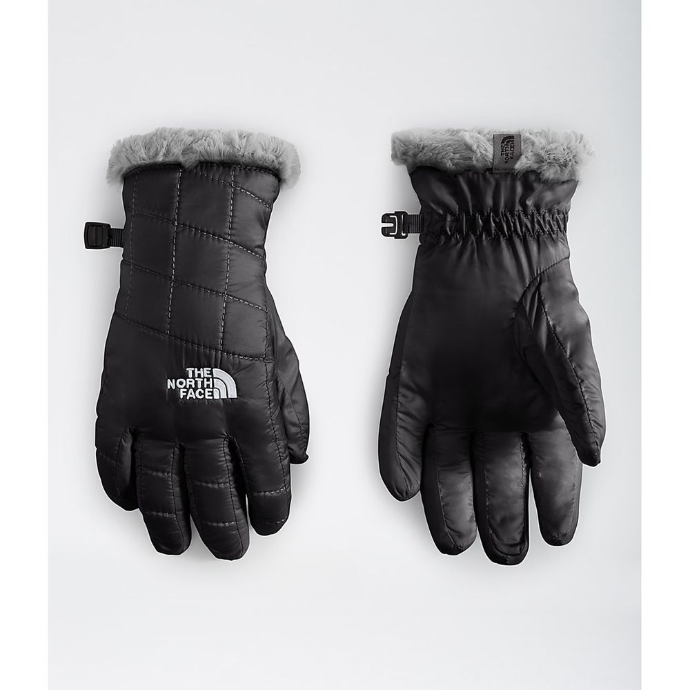 The North Face Gloves Girls Australia - The North Face Mossbud Swirl Black / Metallic Silver (AJS-16